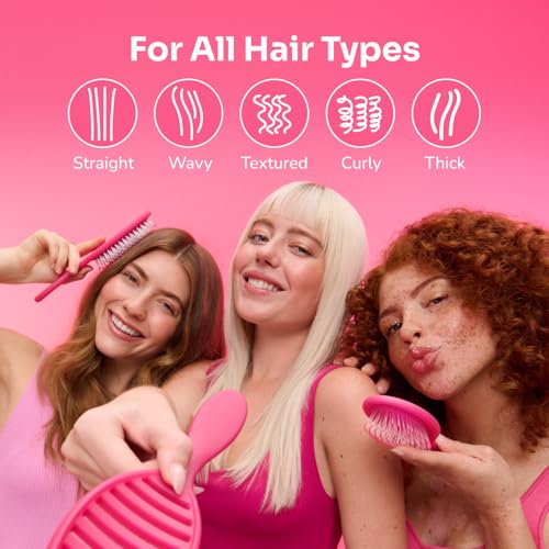 Wet Brush Original Detangler Hair Brush, Black Frost, For All Hair Textures | Ultra-Soft IntelliFlex Bristles Detangle Wet, Dry & Damaged Hair with Less Breakage, Pain-Free Detangling Brush