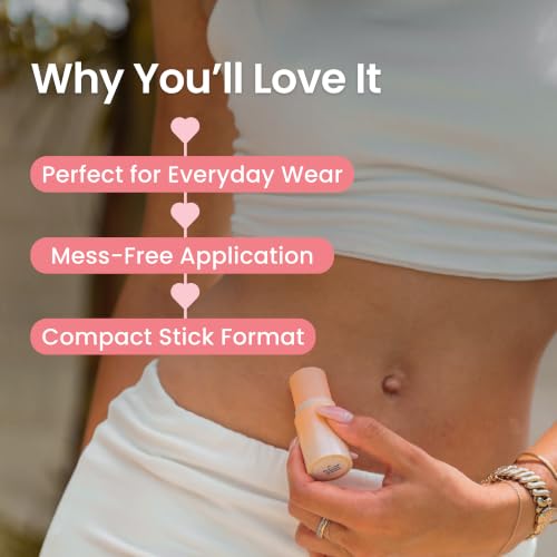 Sweetums SweetSpot Portable Strawberries & Cream Perfume Stick | Flavored, long lasting non sticky formula with natural ingredients, portable solid fragrance stick for women's everyday use
