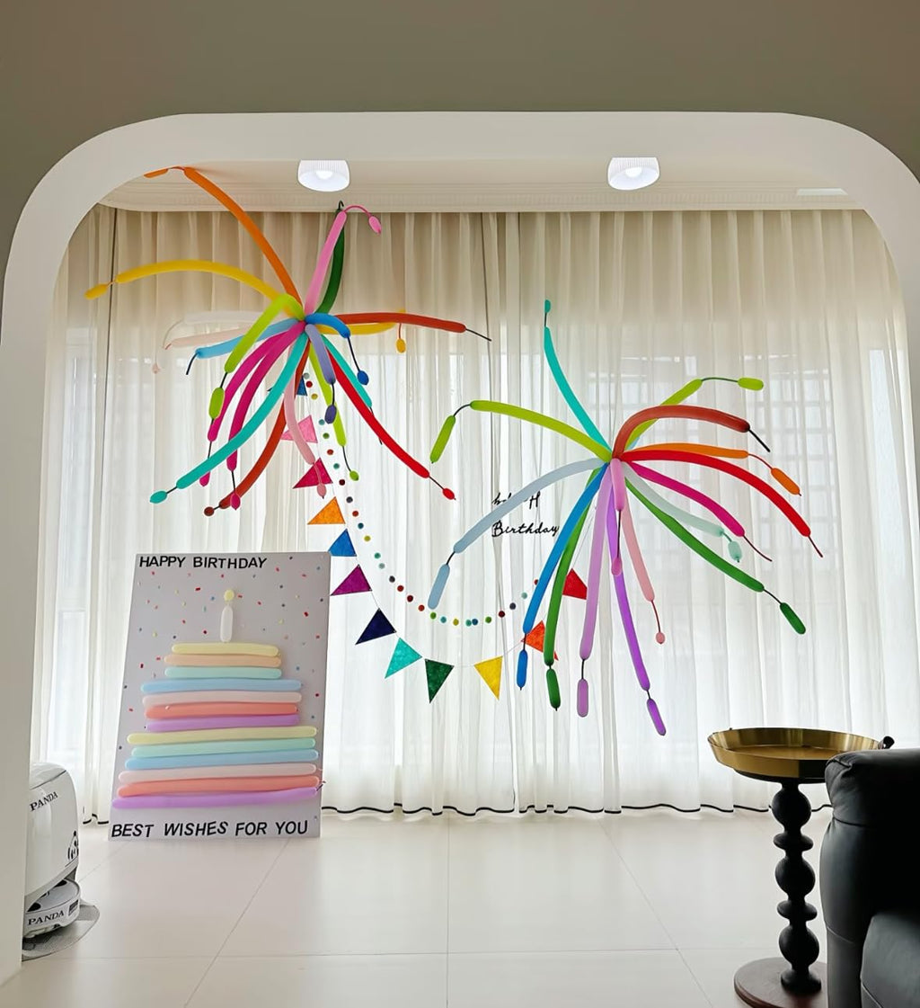 260 Balloons - Clear Long Balloons for Tying Balloon Arch & Balloon Ties | 100Pcs Clear Animal Balloons, Skinny Balloons for Tying, Long to Tie, Twisting, Modeling, Making & Birthday Party Decor