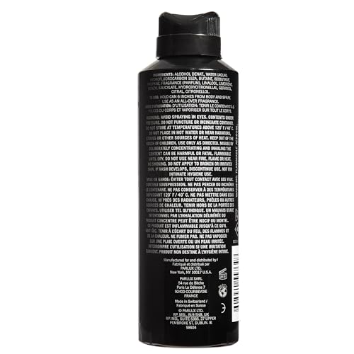 Kenneth Cole Black All Over Body Spray for Men, 6.0 Fl. Oz | Body Spray Cologne for Men, Aromatic Woody Fragrance, Notes of Watermint, Mandarin, Cedar, and Musk, Long-Lasting Cologne