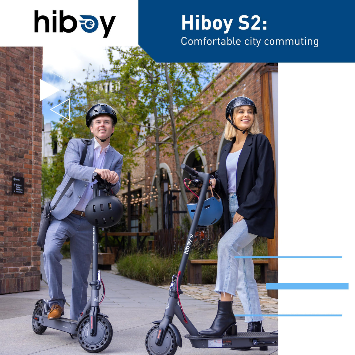 Hiboy S2 Electric Scooter - 8.5" Solid Tires - Up to 17 Miles Long-Range | 19 MPH Portable Folding Commuting Scooter for Adults with Double Braking System and App