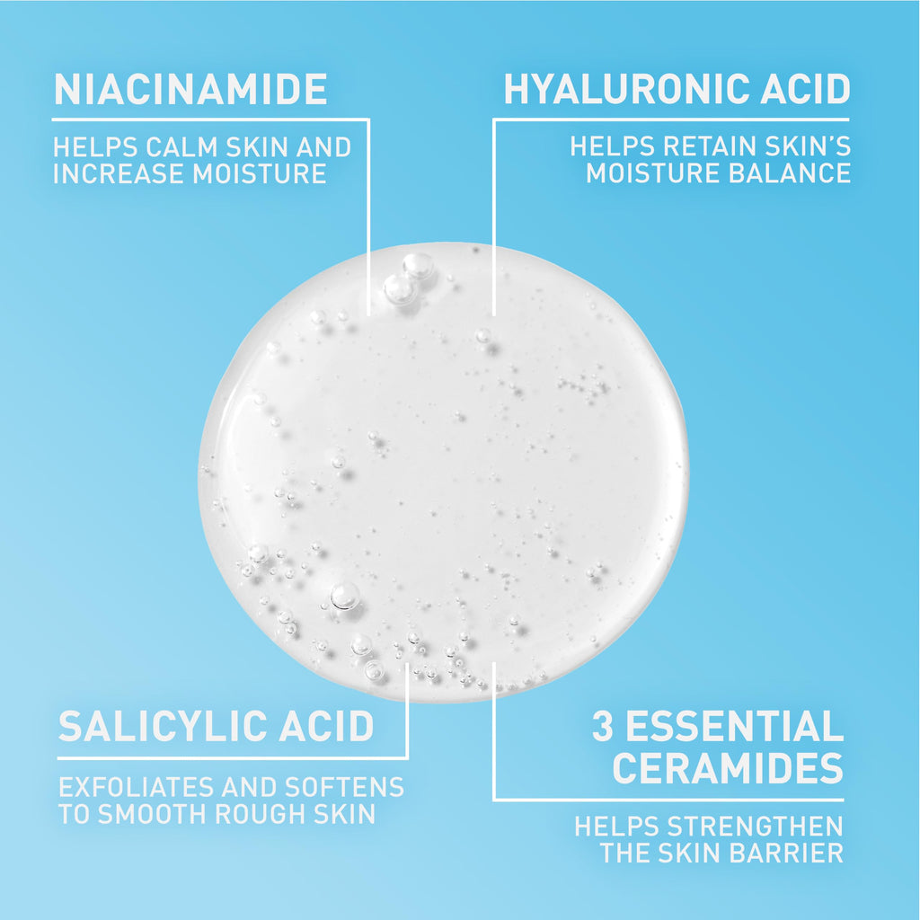 CeraVe Renewing Salicylic Acid Cleanser, Gentle Exfoliating Face Wash, 16oz | Skin Care with Hyaluronic Acid & Niacinamide, Facial Cleanser, Face Cleanser, Ceramides, Fragrance Free, Non-Comedogenic