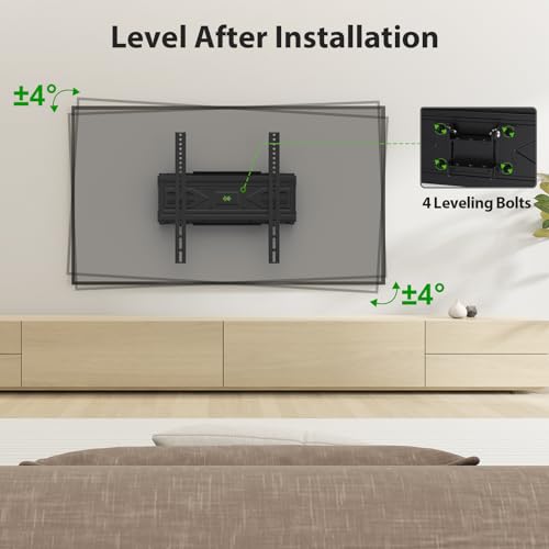 USX MOUNT Full Motion TV Wall Mount for Most 32-70 inch TVs up to 99 lbs, Wall Mount Bracket with Dual Articulating Arms, Swivel, Tilt, Max VESA 400x400mm, TV Mount Fits 12”/16” Wood Studs