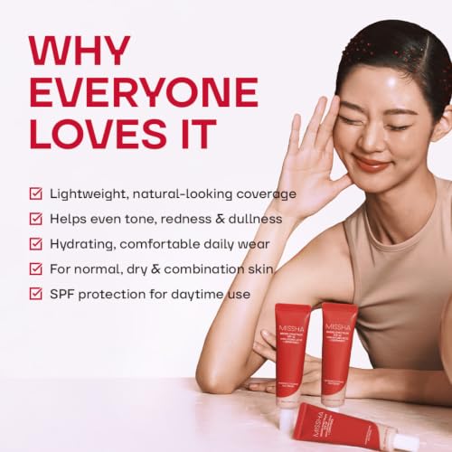 MISSHA M Perfect Cover BB Cream No.23 Natural Beige SPF 42 PA+++ 1.69 oz | Light-medium cool-neutral skin; tinted moisturizer for face, buildable coverage, smooth natural finish, daily wear