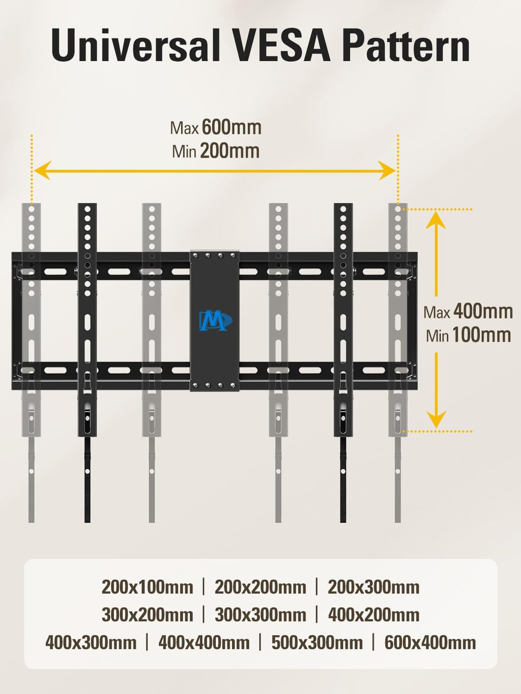 Mounting Dream Tilting TV Wall Mount for Most 37-90 Inch TVs up to 132lbs | Low Profile TV Mount Fits 16", 18", 24" Studs, Max VESA 600x400mm, Wall Mount TV Bracket with Quick Lock & Release, MD2268-LK