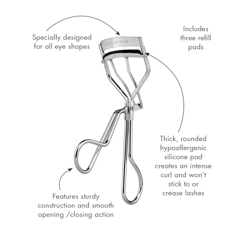 Tweezerman Classic Eyelash Curler for All Eye Shapes with Refill Pads