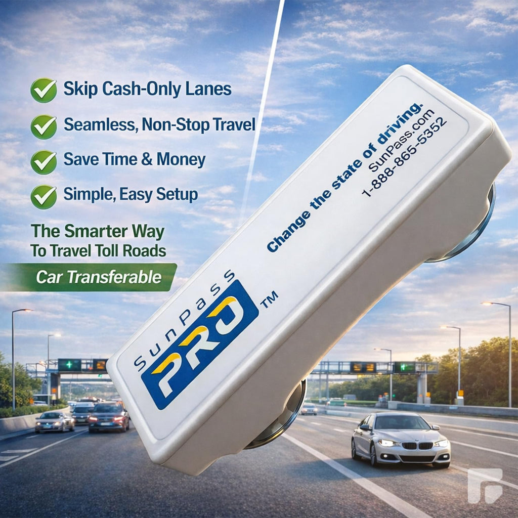 Sun Pass Pro Universal Toll Transponder – Prepaid Electronic Pass for Florida & 21 Additional States (PRO)