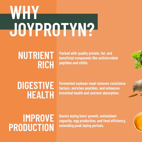 Joyprotyn 5LB Non-GMO Dried Black Soldier Fly Larvae for Chickens – 85X More Calcium Grubs Than Mealworms for Strong Eggshells & Healthy Growth - High Protein for Chickens, Birds, Ducks, Geese & Pets