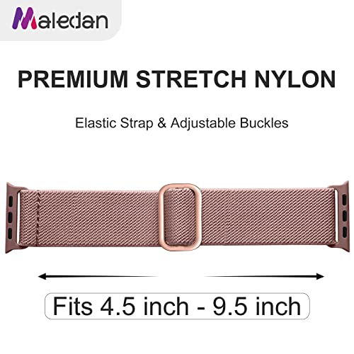 Maledan 10-Pack Stretchy Nylon Solo Loop for Apple Watch Bands Women Men | Soft Elastic Nylon Strap, Fits 38mm 40mm 41mm 42mm 44mm 45mm 46mm 49mm for iWatch Series 12 11 10 9 8 7 6 5 4 3 2 1 SE Ultra
