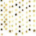 Patelai 130 ft Star Garland Banner Decor, Gold | Glitter Star Hanging Streamer, Twinkle Backdrop, Christmas Decorations, Birthday Supplies, Homecoming Party Decorations