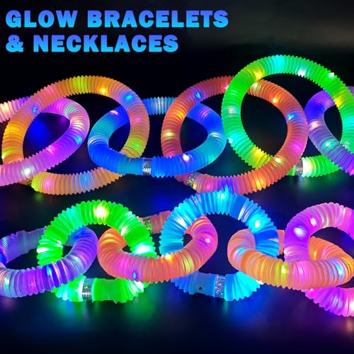 Halloween Glow Sticks for Kids 12-96 PCS,Glow in Dark Party Favor Supplies | Light Up Neon Necklace Bracelet Accessories Decorations for Toddlers Boys Girls,Fun for Halloween Birthday Dance Camp Care