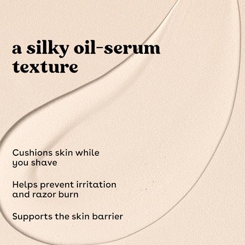 eos Vanilla Cashmere Shave Oil- Moisturizing Natural Shea Butter, 6 fl oz | Blend of Shea, Cocoa, & Argan Butters & Oils, Nourishing Formula to Minimize Irritation, 100% Vegan & Cruelty-Free