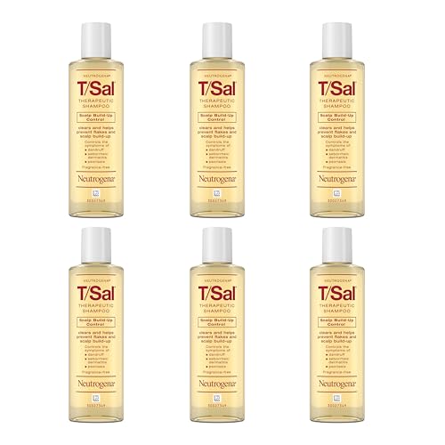 Neutrogena T/Sal Shampoo, Therapeutic Dandruff Control, 4.5 Fl. Oz | Scalp Build-up Shampoo, 3% Salicylic Acid, Scalp Psoriasis Treatment, Seborrheic Dermatitis Shampoo, Fragrance Free