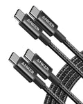 Anker USB C to USB C Cable, 60W Fast Charging Cable (2-Pack, 6 ft, Black) | For iPhone 18 / 17 Series, iPad mini 6, and More