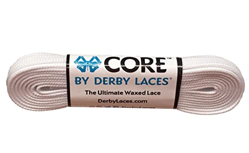Derby Laces CORE Narrow 6mm Waxed Lace for Figure Skates, Roller Skates, Boots, and Regular Shoes