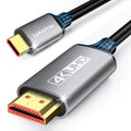 UANTIN USB C to HDMI Cable 6Ft for Home Office 4K High-Speed | USBC to HDMI Braided Cord [Thunderbolt 3/4/5 Compatible] with MacBook Neo, Galaxy S9 to S25, iPhone 17 Pro/Max, iPad, Surface