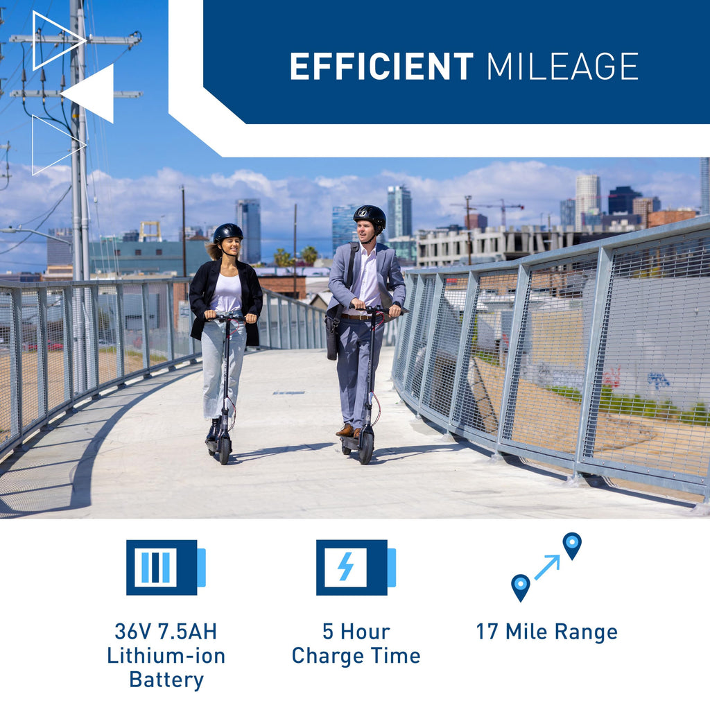 Hiboy S2 Electric Scooter - 8.5" Solid Tires - Up to 17 Miles Long-Range | 19 MPH Portable Folding Commuting Scooter for Adults with Double Braking System and App