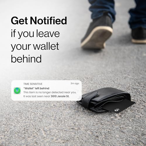 SPOTMINDERS Apple MFi Certified Wallet Tracker PRO Works with Apple Find My IP68 Rechargeable Tracking Card for Wallet Luggage Passport 0.07in Slim Credit Card Design Item Finder