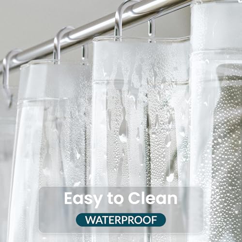 Titanker Shower Curtain Liner Clear Plastic Shower Liner 72 x 72 Lightweight Waterproof PEVA Shower Curtains for Bathroom with Magnets and Rustproof Grommets