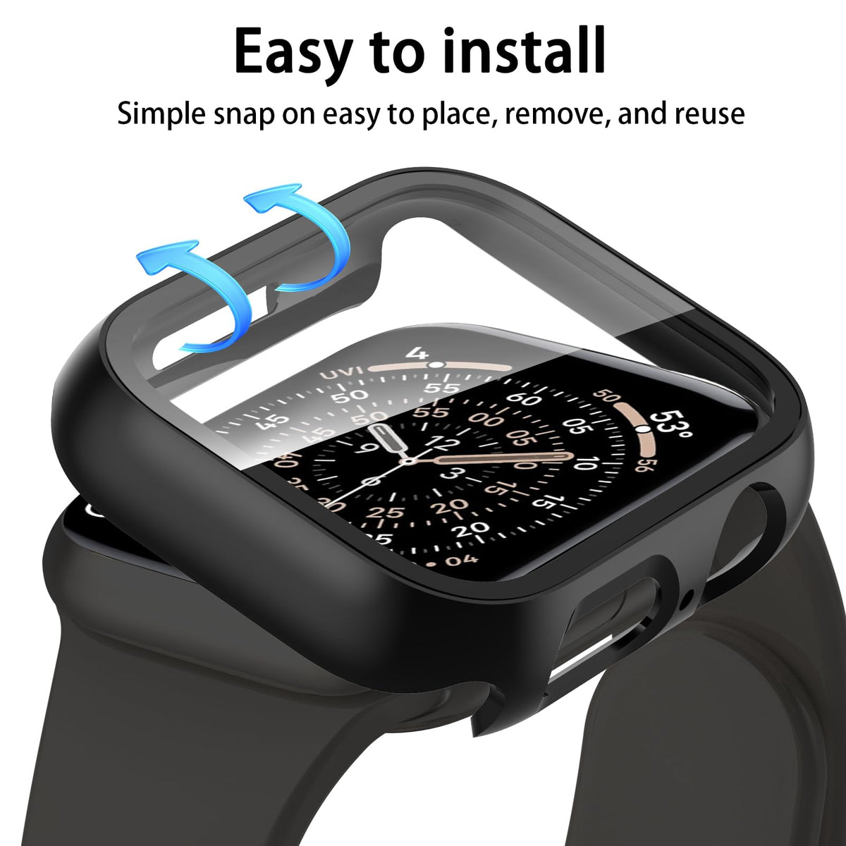 [6 Pack] Case for Apple Watch SE Series 6/5/4 44mm Screen Protector