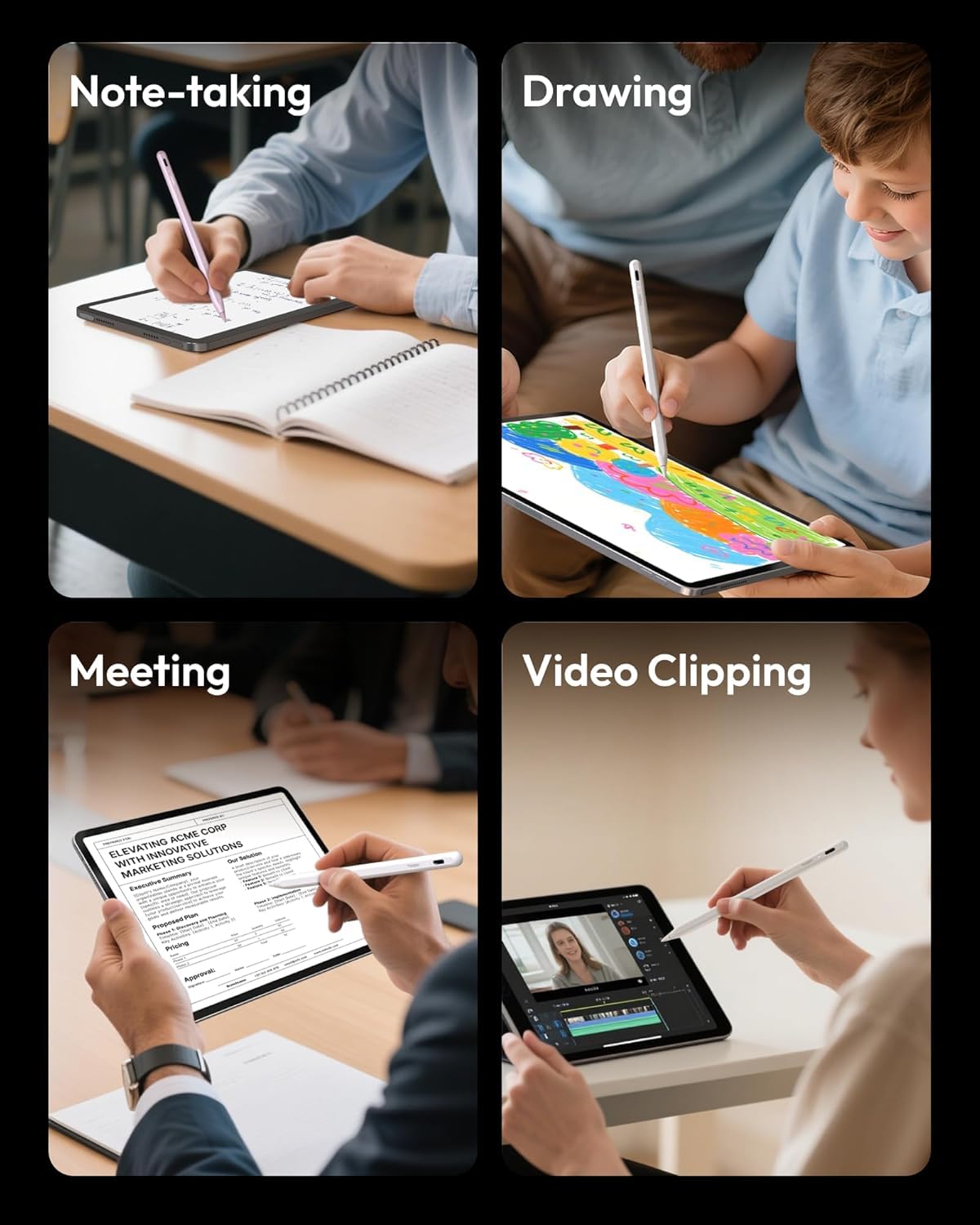 Metapen A8 Stylus Pen for iPad 2018-2026,Magnetic Attach & Palm Rejection | 4 Min Fast Charging Metal Barrel Apple Pencil,Reliable Precision & Smooth Writing Pen for iPad 6th-11th Gen Pro Air Mini