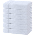 White Bath Towels 24x50 Inch, 6 Pack - Extra Absorbent Cotton Towel Set for Bathroom