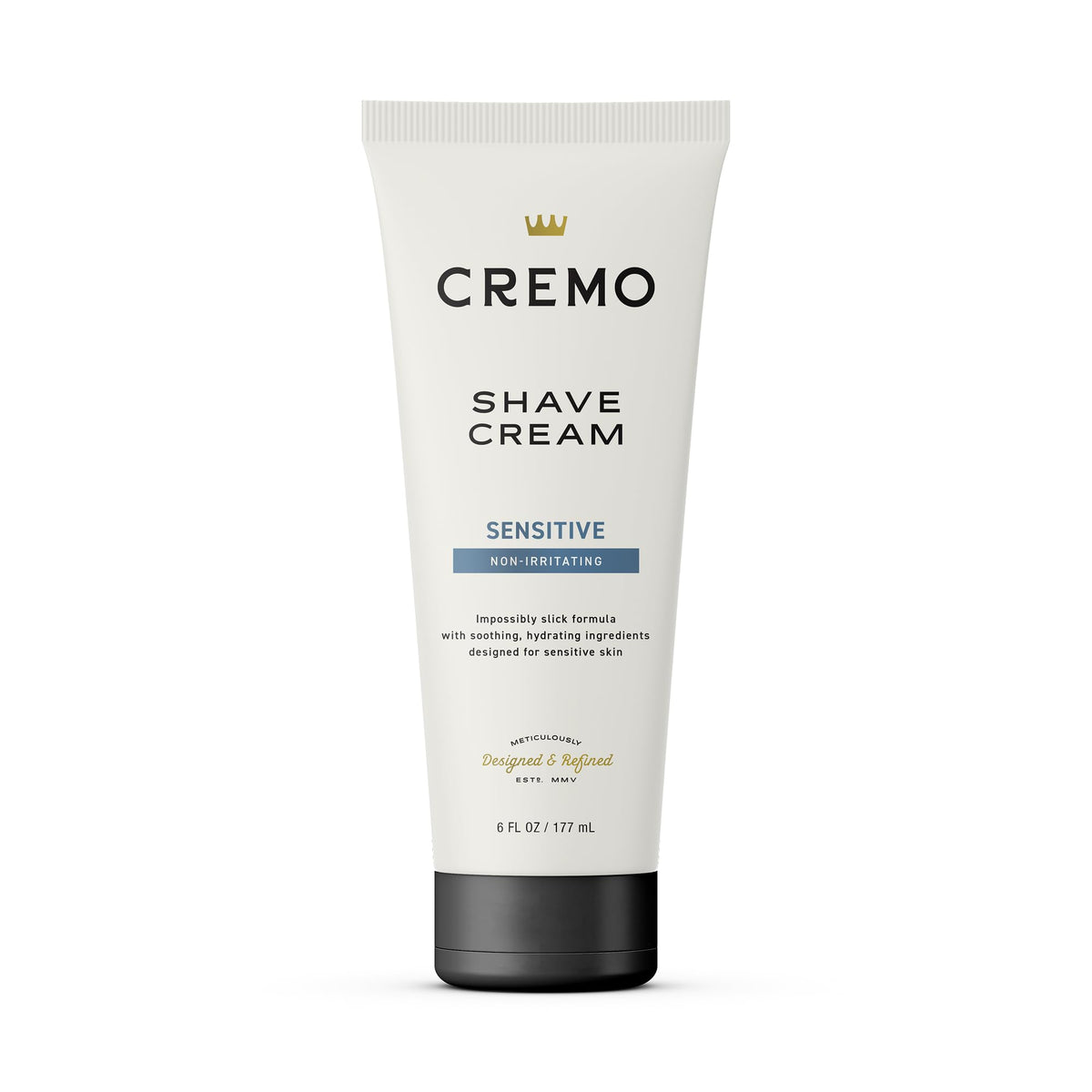 Cremo Shaving Cream for Men, Sensitive, 6 Fl Oz | Barber grade, Smooth shave cream, Cooling finish, Helps with razor irritation, Slick hydrating formula