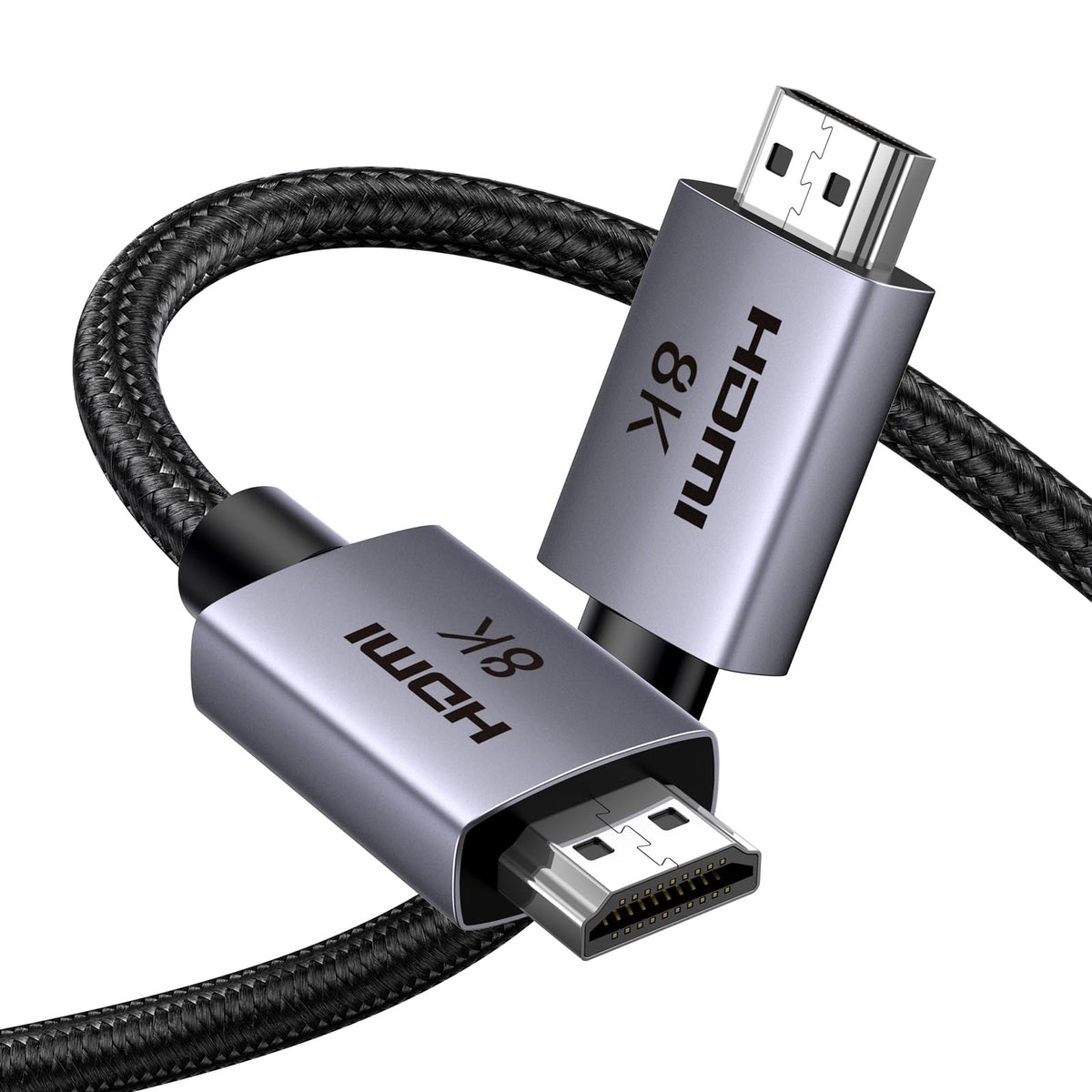 UGREEN 8K HDMI 2.1 Cable 48Gbps 6.6FT, Certified Ultra High Speed HDMI Cord | Aluminum, 4K@240Hz 120Hz 10K 8K@60Hz, HDCP 2.2&2.3, eARC HDR 10 Dolby Compatible with PS5/Blu-ray/Roku TV/Switch 2/Mac mini