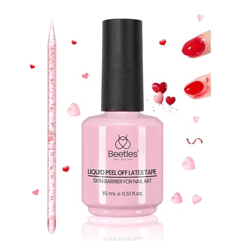 Beetles Liquid Latex for Nails 15 ml Peel-Off Nail Polish Cuticle Guard | Plastic Care Stick Nails Design Air-Dry Barrier for Protector Fingers