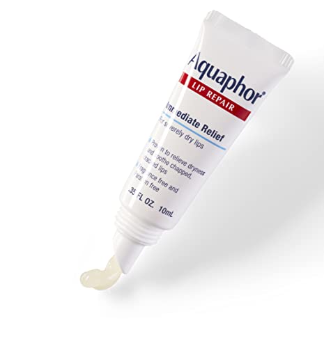Aquaphor Lip Repair Ointment, Value Pack, 2 x 0.35 FL OZ | Lip Balm Moisturizer with Vitamins and Shea Butter, Immediate Severely Dry Lip Relief, Paraben and Fragrance Free