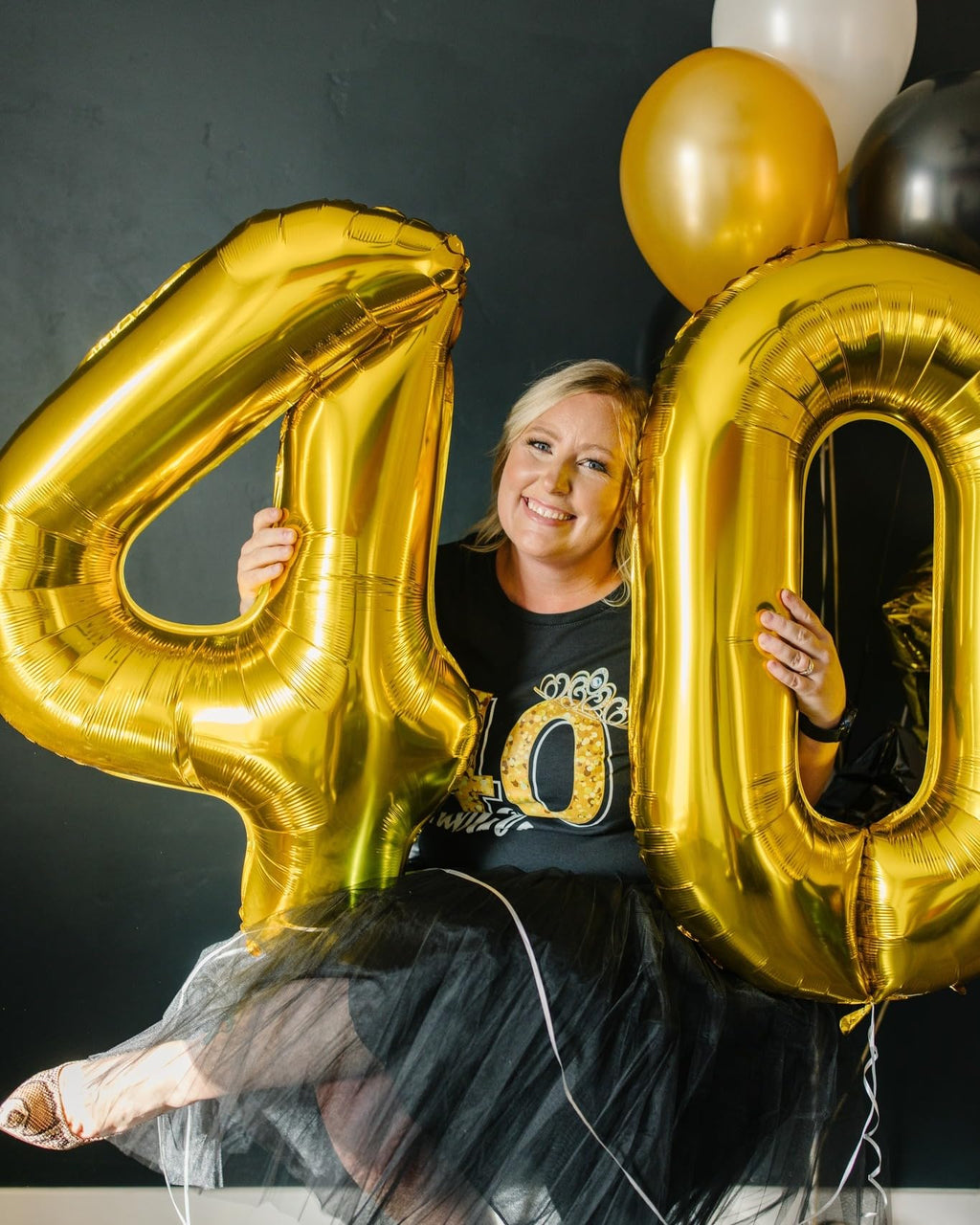 Gold 0 Balloon - Number Balloon 40 Inch, 0th Gold Birthday Decorations | Giant foil helium inflatable 10 20 30 40 50 Numbers Balloon Birthday Decorations, Gold Party Supplies for Women Men