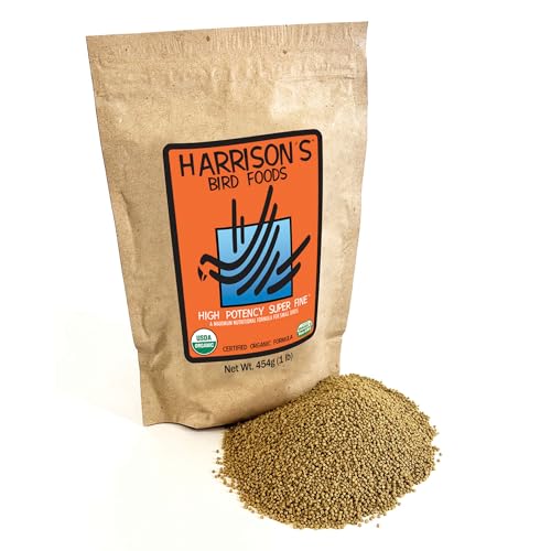 Harrison's Bird Foods High Potency, Certified Organic Diet 1lb | Vet Developed Non-Gmo For Conversion, Breeding, Weaning Or Special Needs. Canaries, Finches, Budgies And Other Small Parrots