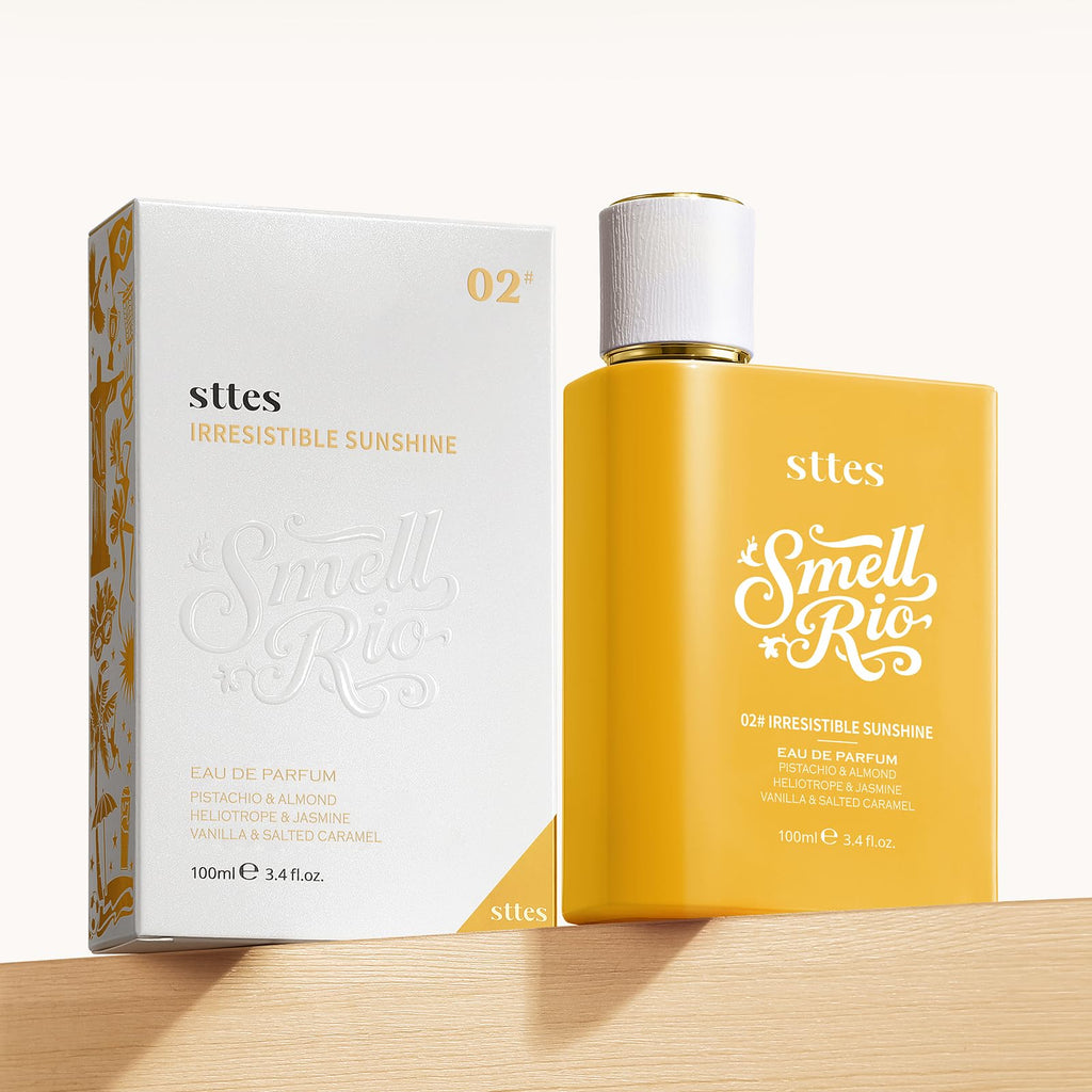 Sttes #02 Irresistible Sunshine Perfumes for Women, Pistachio, Vanilla, Caramel Eau de Parfum, 3.4 fl oz, Sweet Gourmand Fall Fragrance
