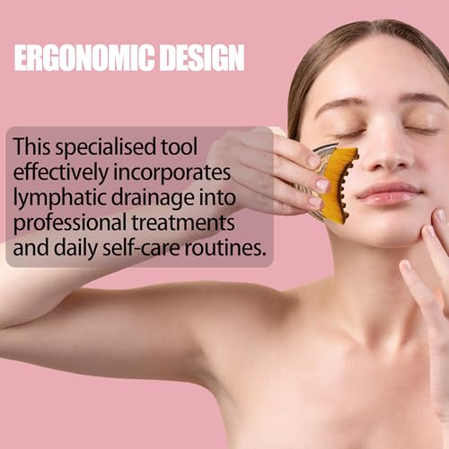 Lymphatic Contour Face Brush Lymphatic Drainage Massager Double Chin Reducer Lymphatic Drainage Brush for Face Ergonomically Designed to Fit The Skin Precisely and Relieve Fatigue