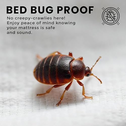 Waterproof Zippered Mattress Protector Queen Size, 12" Deep Pocket