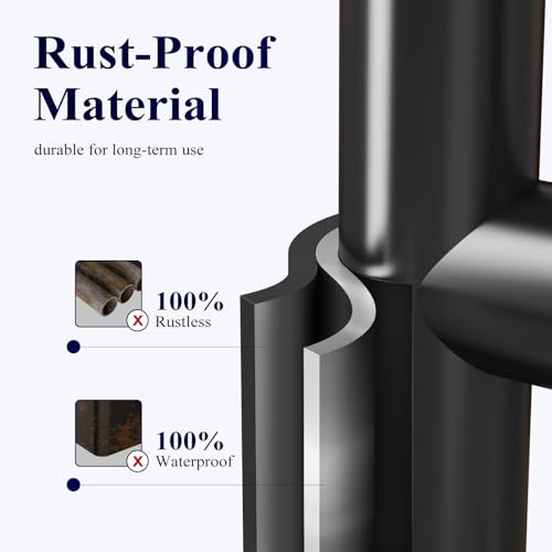 Kitsure Metal Toilet Paper Holder Free Standing, Medium, Black