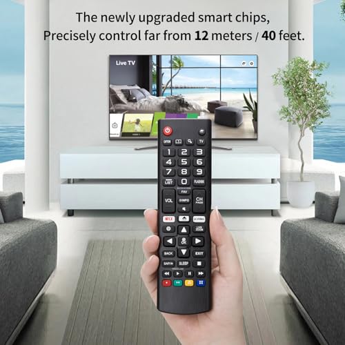 Universal for LG Smart TV Remote Control Replacement with Battery | for All LG OLED 3D Thinq TVs | 1‑Year Warranty | for AKB75095307 AKB75375604 AKB74915305 AK75675304 AKB76040302 AKB76037601