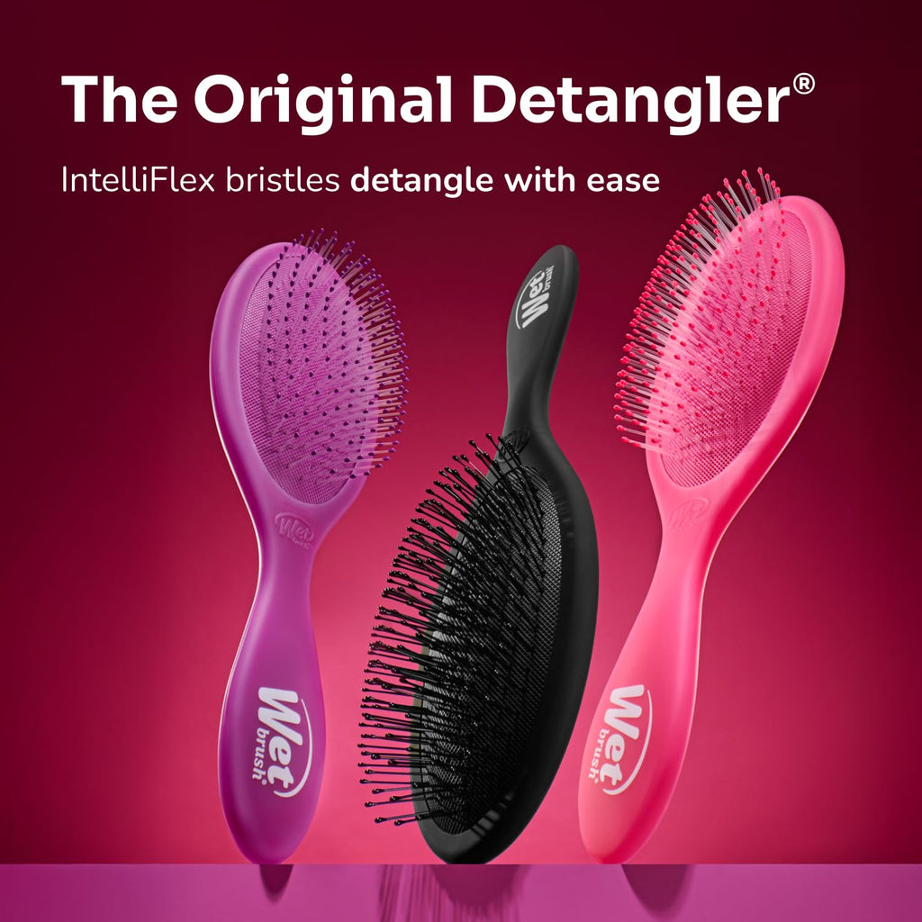 Wet Brush Original Detangler Hair Brush, Black Frost, For All Hair Textures | Ultra-Soft IntelliFlex Bristles Detangle Wet, Dry & Damaged Hair with Less Breakage, Pain-Free Detangling Brush