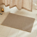 TYUU Waffle Bath Mat, Boho Bathroom Rugs Non Slip Washable, 30x20 Khaki | Super Absorbent Quick Dry Bath Rug, Non-Slip Backing, Soft Waffle Boho Farmhouse Bathroom Mats, Tub, Shower & Home Decor