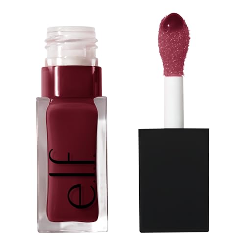e.l.f. Glow Reviver Lip Oil, Tinted, Hydrating & Non-Sticky, Jam Session | High-Shine Tinted Lip Oil, Hydrating, Infused with Jojoba & Nourishing Oils, Glossy Formula, Vegan & Cruelty-Free