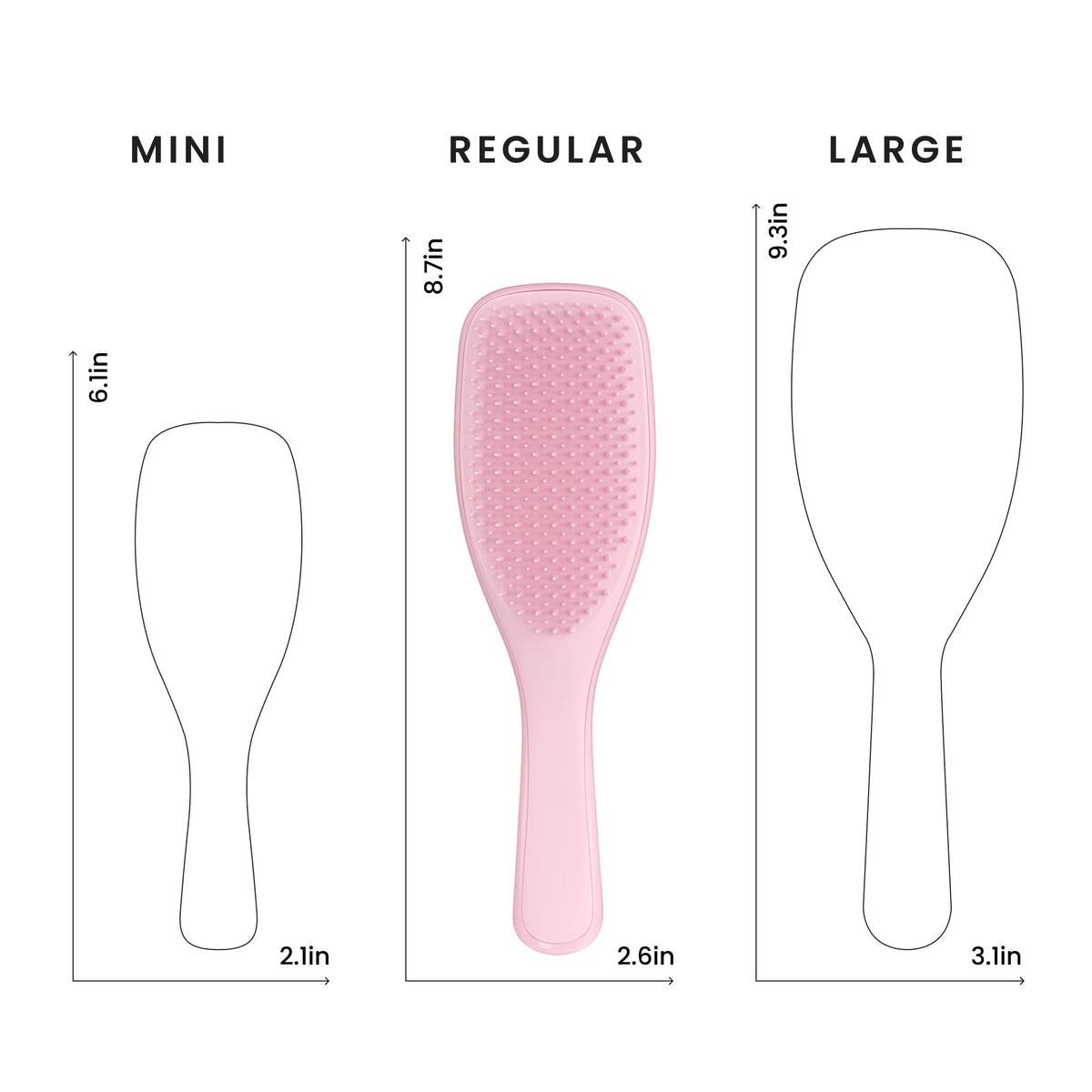 Tangle Teezer Ultimate Detangler Brush, Straight to Wavy, Millennial Pink | Patented two-tier, regular-flex teeth reduce breakage & split ends on wet or dry hair; Shower-friendly hairbrush for all ages