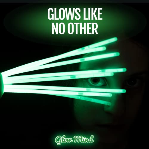 100 Glow Sticks Bulk Party Pack, 8" Halloween Glow Bracelets and Necklaces | Ultra bright neon glow in the dark party supplies with connectors for kids, camping, pool parties and weddings