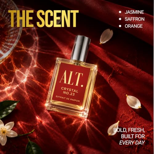 ALT. FRAGRANCES Crystal No. 23 – Inspired by Bac. Roug. 540, Unisex Perfume, Extrait de Parfum, Long Lasting Perfume for Men & Women with Jasmine, Amberwood & Cedar Notes, 60ml