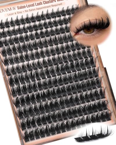 Goddvenus Manga Lash Clusters With Spikes Wispy Cluster Eyelash Extensions Full-volume Anime Eyelashes Clusters Reusable Faux Mink Fairy Individual Lash Extension (D Curve 12-18mm 204 pieces)