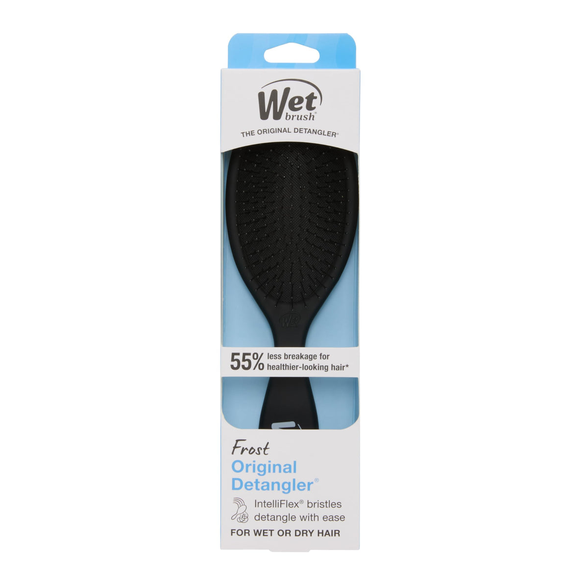 Wet Brush Original Detangler Hair Brush, Black Frost, For All Hair Textures | Ultra-Soft IntelliFlex Bristles Detangle Wet, Dry & Damaged Hair with Less Breakage, Pain-Free Detangling Brush
