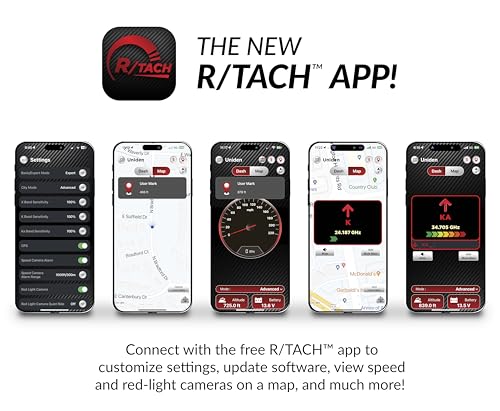 Uniden R8W (new Model) Extreme Long Range Laser/Radar Detector, 360° Awareness, Directional Arrows, Wi-Fi, Bluetooth, GPS, Real-Time Voice Alerts, Red Light & Speed Camera Alerts, R/TACH App