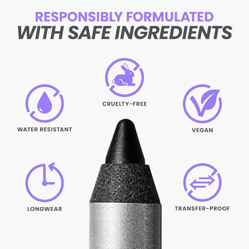Wonderskin Eyeliner Pencil 1440 Longwear Eyeliner Waterproof & Smudge Proof | Waterproof deep black eyeliner, smudge-proof formula glides on smoothly for precise, long-lasting definition.