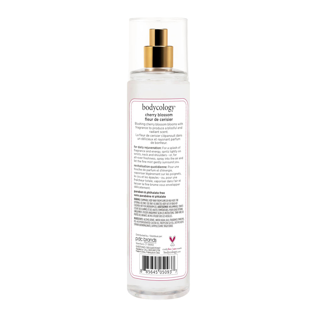 Bodycology Long-Lasting Fragrance Body Mist, Cherry Blossom, 8 fl oz