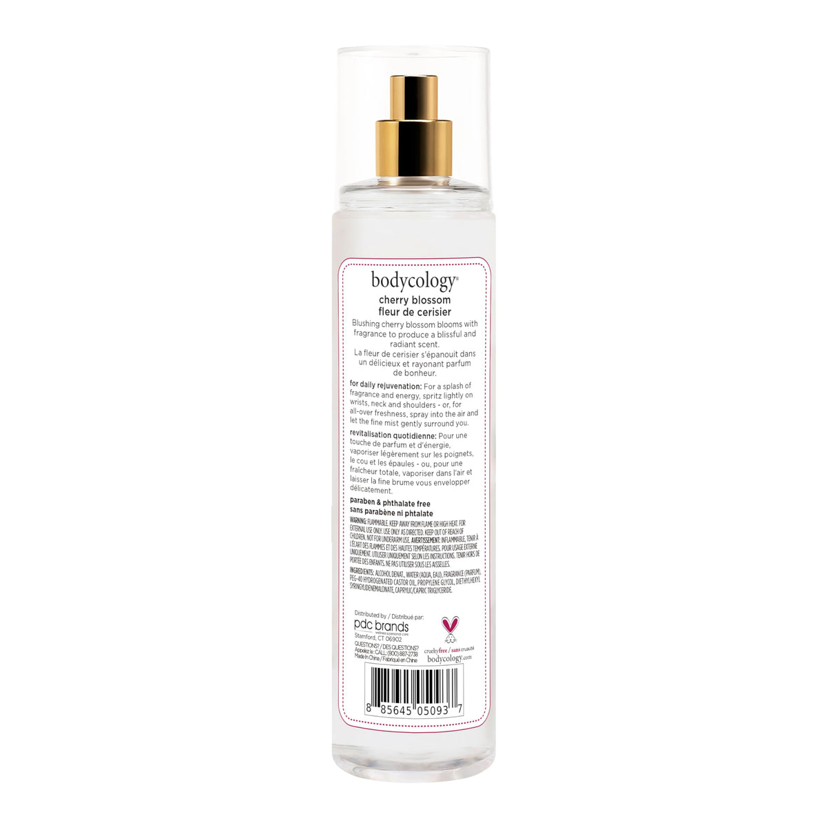 Bodycology Long-Lasting Fragrance Body Mist, Cherry Blossom, 8 fl oz