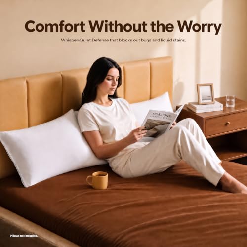 Ultimate Comfort Pillow Protectors with Zipper Standard Size - Set of 4 | Bed Bug & Dust Mite Proof Pillow Cases - 100% Waterproof, Soft & Moisture Wicking Pillow Encasements by Utopia Bedding